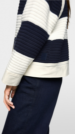 Short colour blocking cardigan