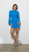 Garnet Velvet Lace Mini Dress