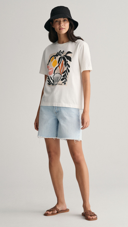 Palm Print Relaxed Fit T-shirt