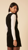Black Cord Gianna Pinafore Mini Dress