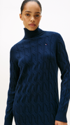 Soft Wool Cable Knit Dress