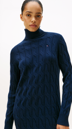 Soft Wool Cable Knit Dress