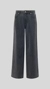 Ralphie Denim Embellished Wide Leg Jeans