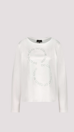 Satin-look shirt-blouse