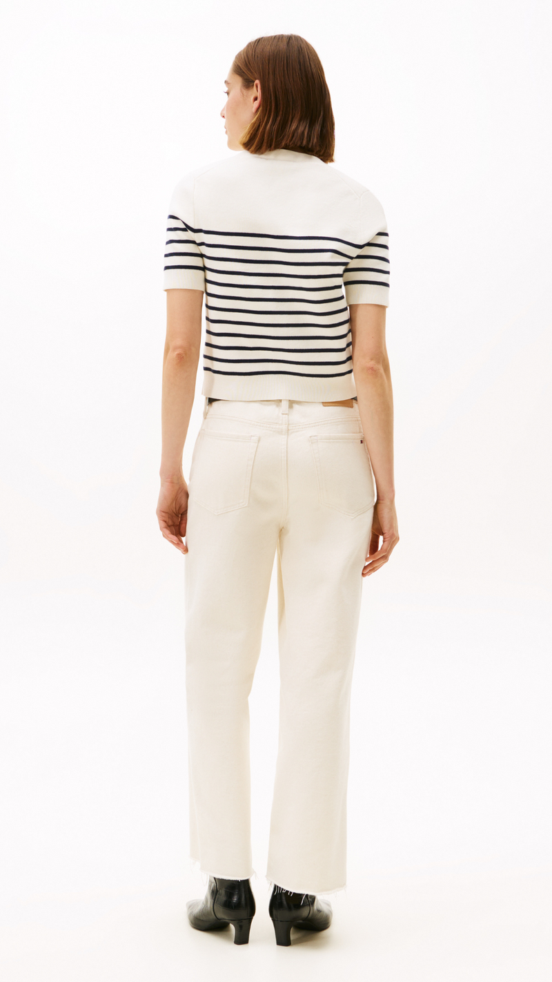 Cotton Jersey Gold Button Cardigan