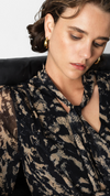 Hallie Snake Chiffon Mini Dress