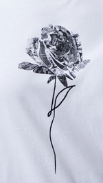 Rose Logo Peached Graphic T-Shirt