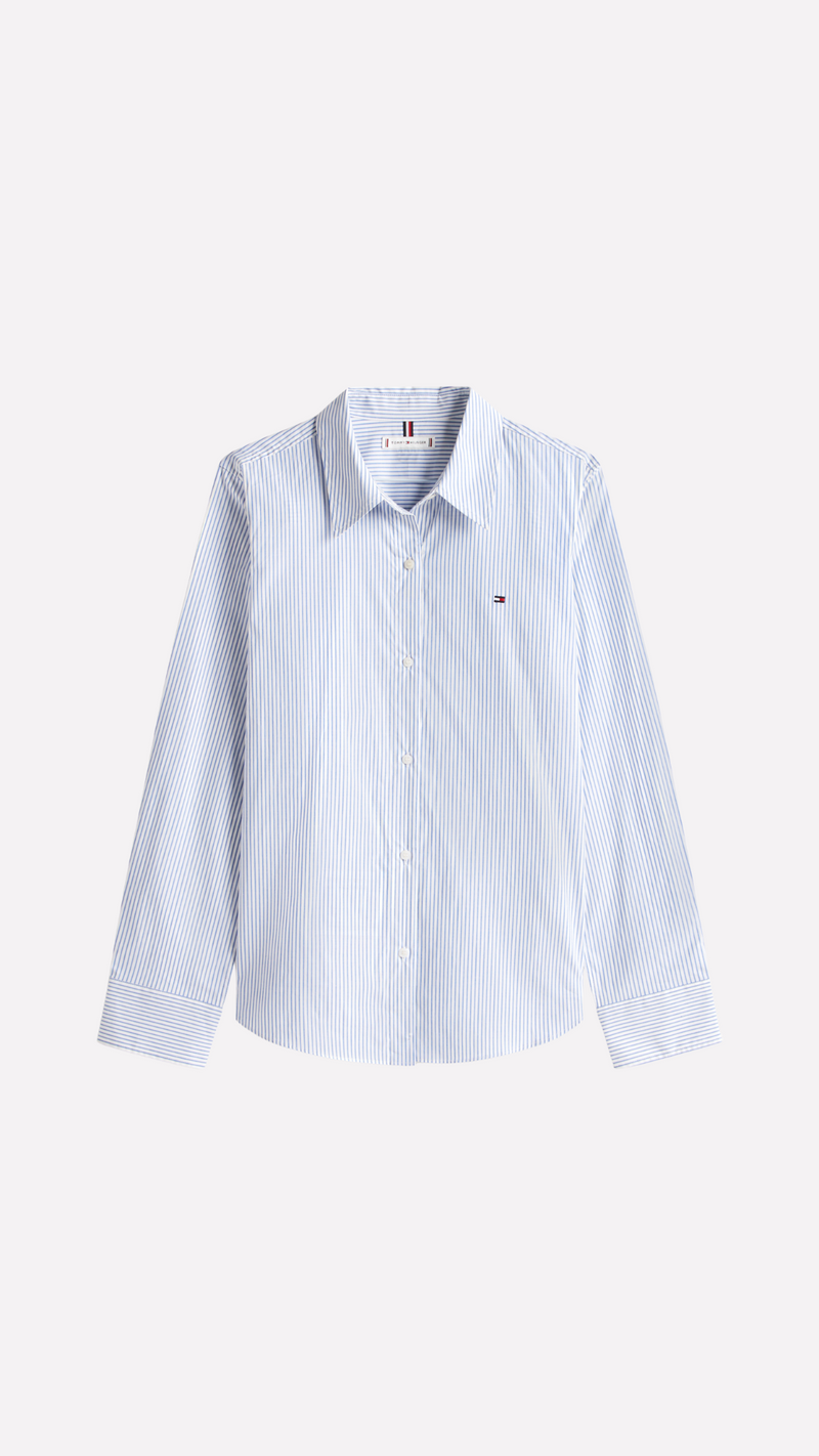 Regular Fit Striped Poplin Shirt