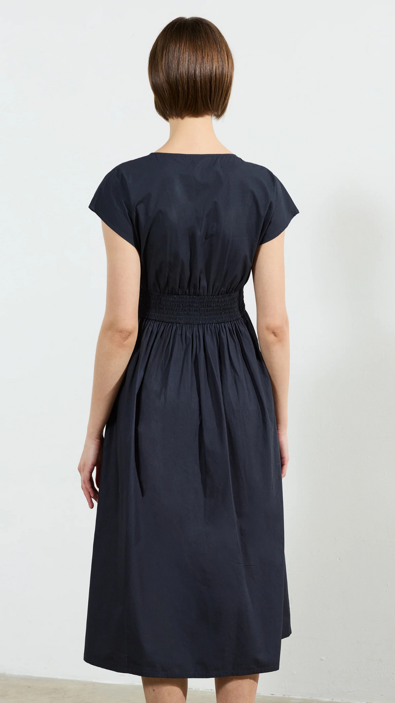 Barletta Poplin Tie Midi Dress