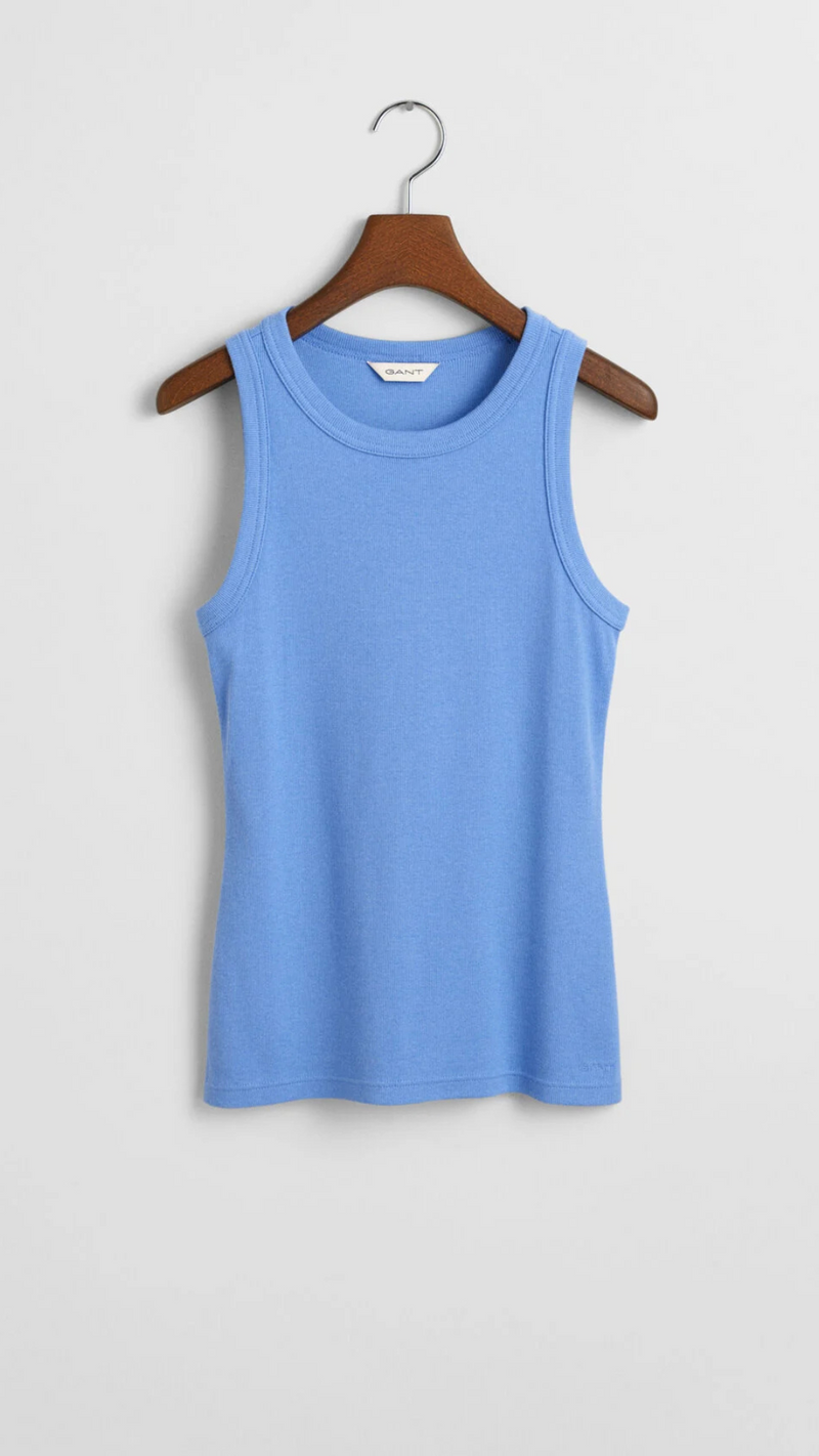 High Neck Ribbed Tank Top