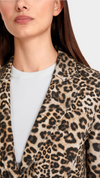 Jersey Blazer With Leopard Print