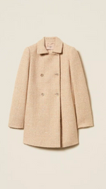Bouclé coat with sequins