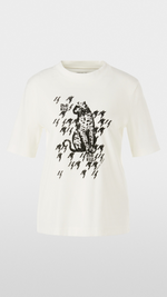 T-Shirt with Leopard Print