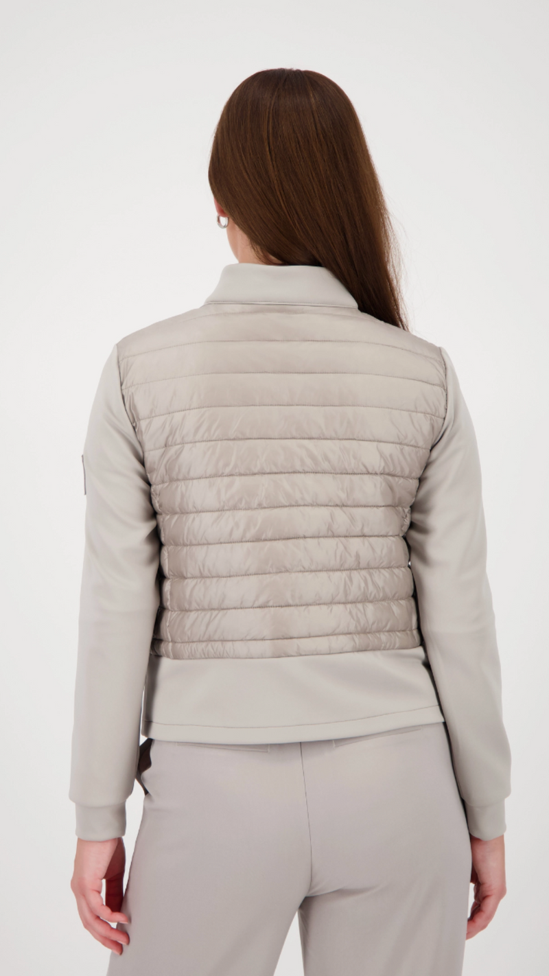 Quilted jacket with neoprene