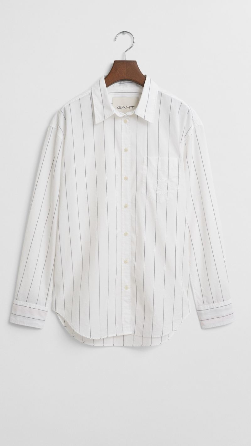Relaxed Fit Striped Contrast Shirt