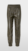 ROYE faux leather leopard print trousers