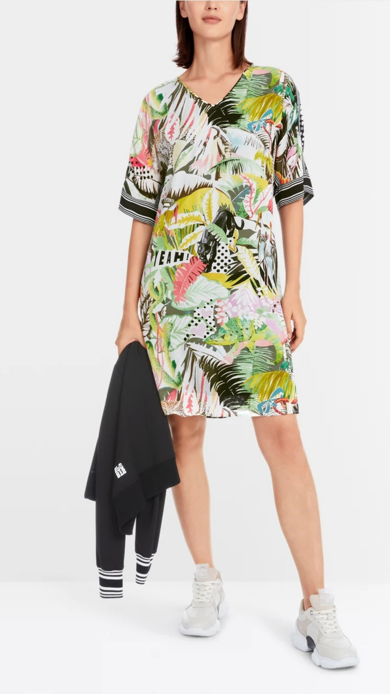 Casual Viscose Dress in Mixed Patterns