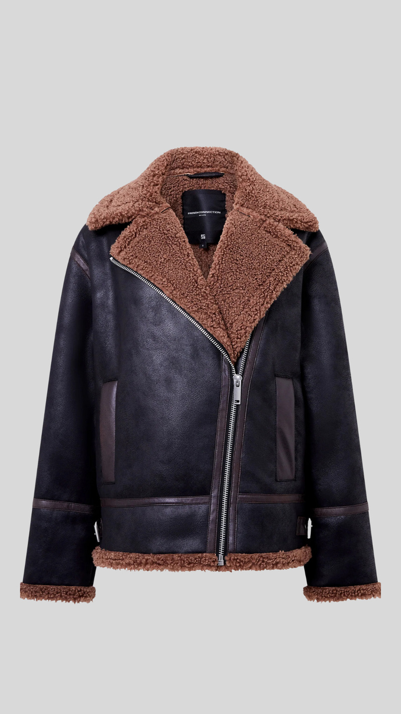 Suedette Zip Up Jacket