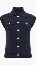 Roland Knit Collared Gilet