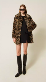 Short crêpe cady dress with bow