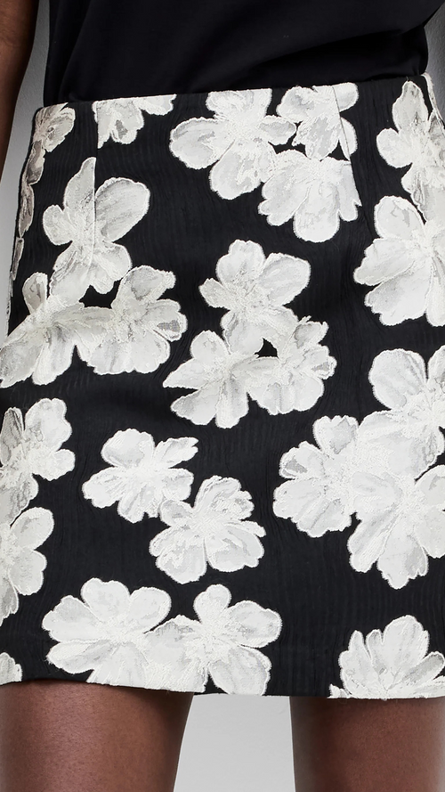 Lora Poly Jaquard Mini Skirt