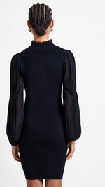 Krista Mix Long Sleeve Knitted Mini Dress