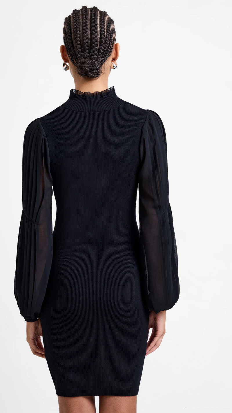 Krista Mix Long Sleeve Knitted Mini Dress