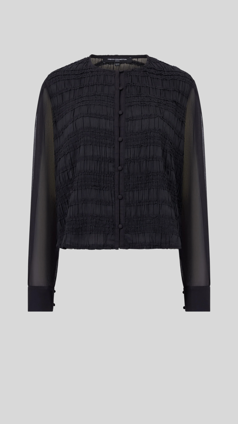 Canary Pleated Long Sleeve Shirt
