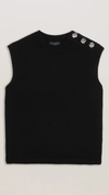 Rondher Rose Button Crew Neck Tank