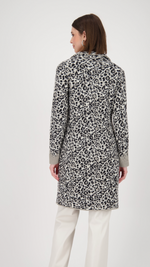 Knitted Coat with Leopard Patters