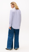 Ruffle Collar Poplin Relaxed Fit Shirt