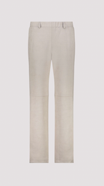 Straight-leg velour trousers