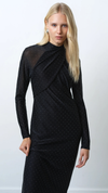 Shosana Hotfix Diamante Wrapover Midi Dress