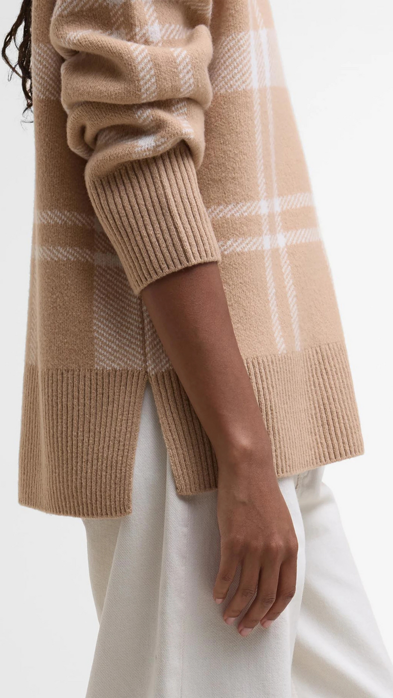 Harriet Tartan High-Neck Jumper