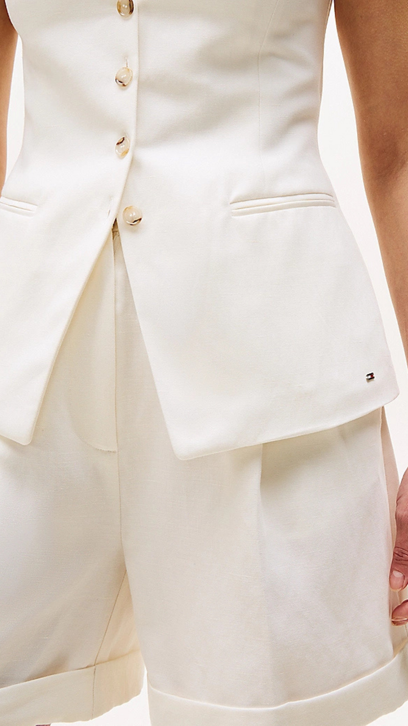Pleat Front Shorts