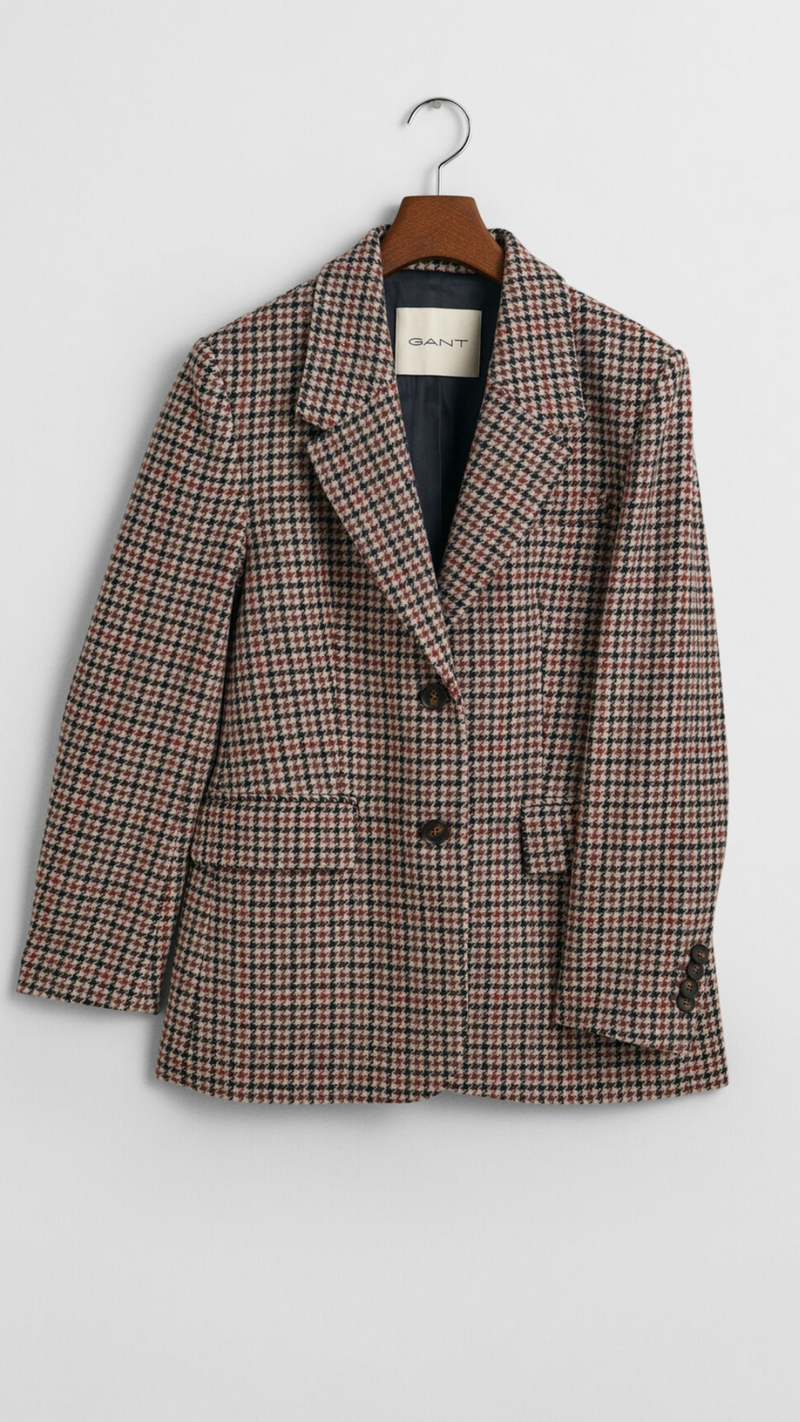 Regular Fit Houndstooth Blazer