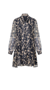 Hallie Snake Chiffon Mini Dress