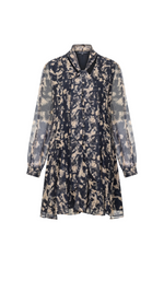 Hallie Snake Chiffon Mini Dress