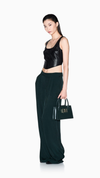 Wide leg trousers in textured fabric