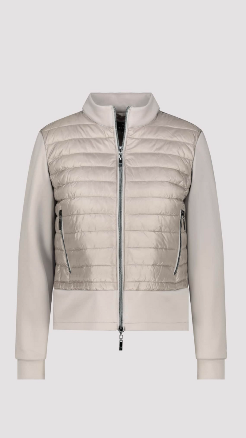 Quilted jacket with neoprene