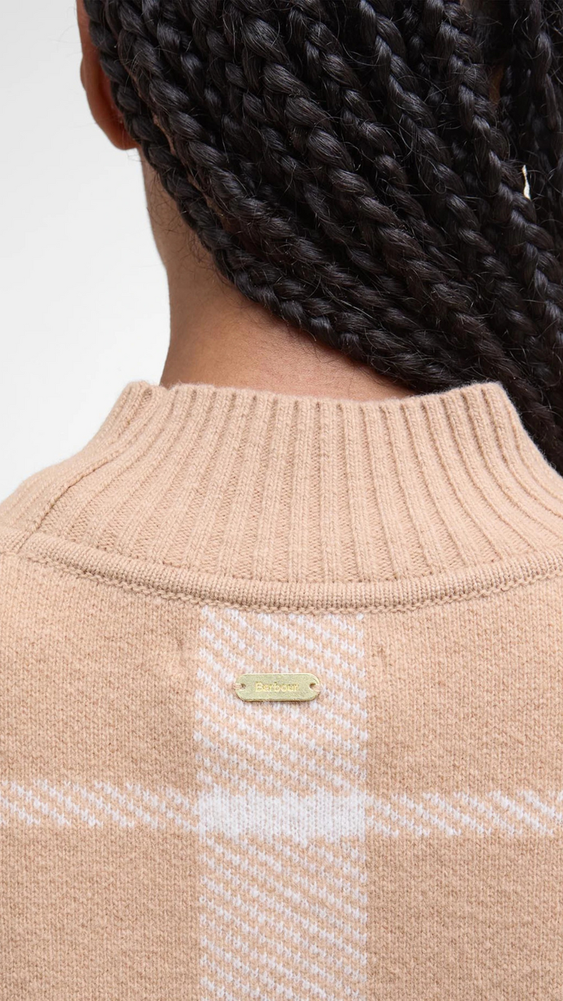 Harriet Tartan High-Neck Jumper