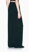 Wide leg trousers in textured fabric
