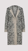 Knitted Coat with Leopard Patters