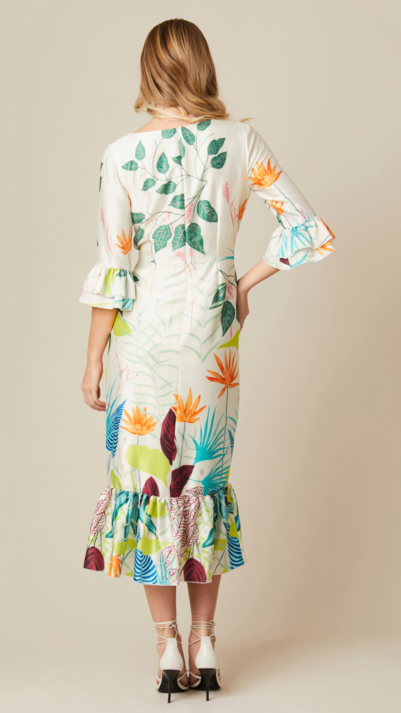 Flora Printed Long Dress