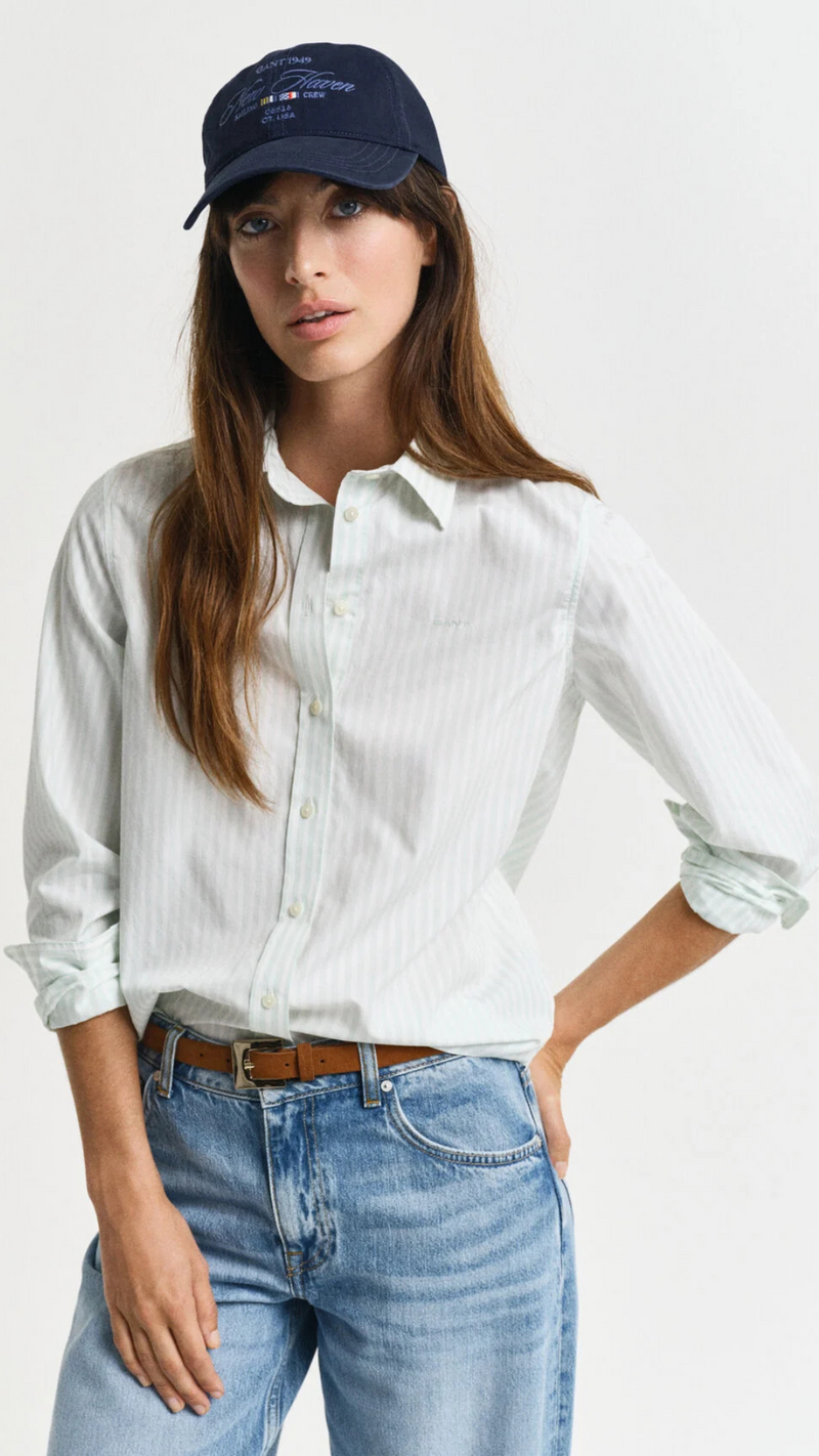 Regular Fit Striped Poplin Shirt