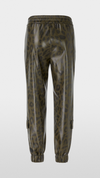 ROYE faux leather leopard print trousers