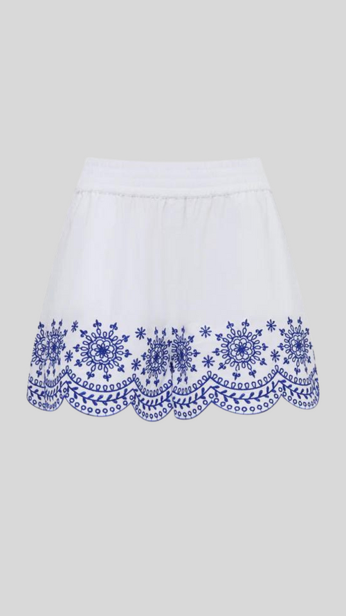 Alissa Cotton Embroidered Shorts