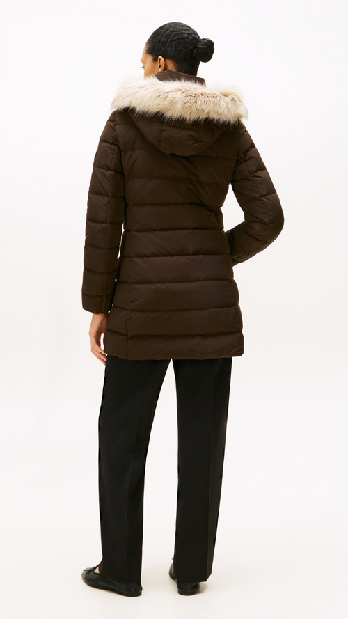 Faux Fur Hood Down Puffer Coat