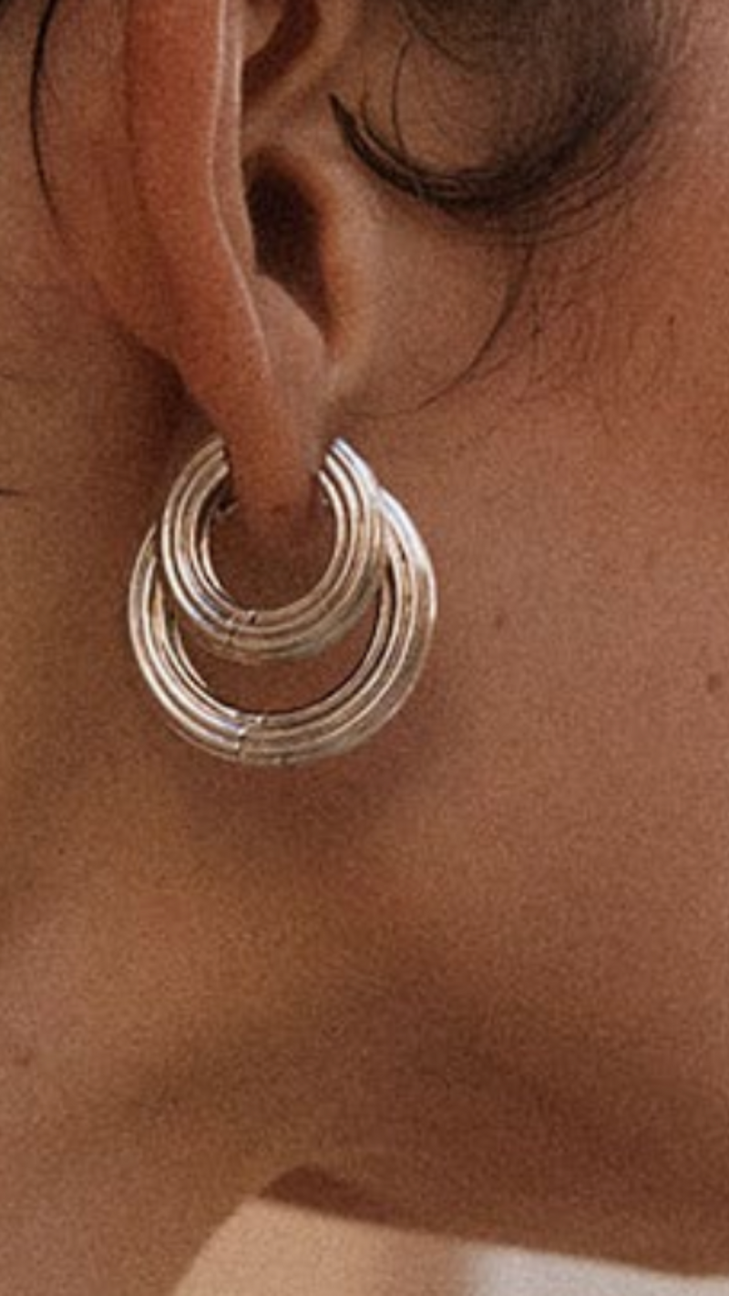 Mini Ridged Amalfi Hinge Hoops