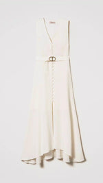 Long Linen Blend Dress